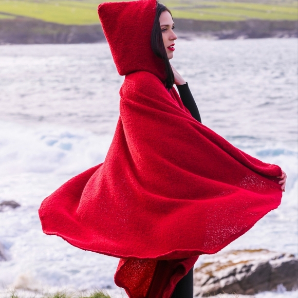 Kerry Woollen Mills Hooded Cape Irish Cashmere Merino Wool - Picture 12 of 13